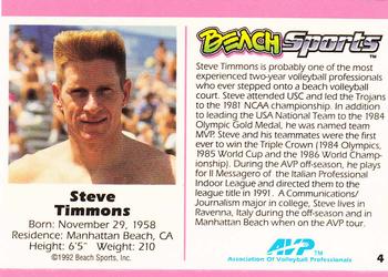 1992 Beach Sports #4 Steve Timmons Back